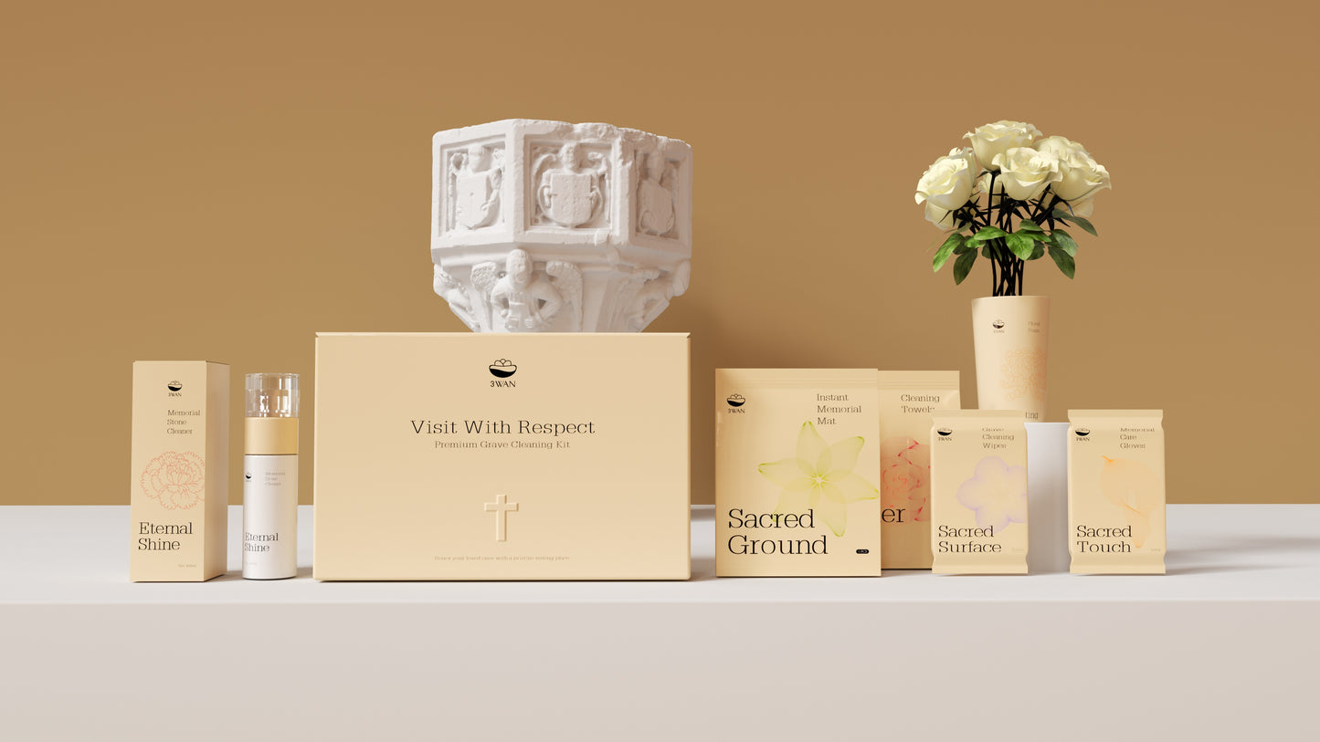 Premium grave cleaning kit